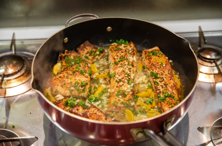 Pan Seared Lemon Butter Salmon